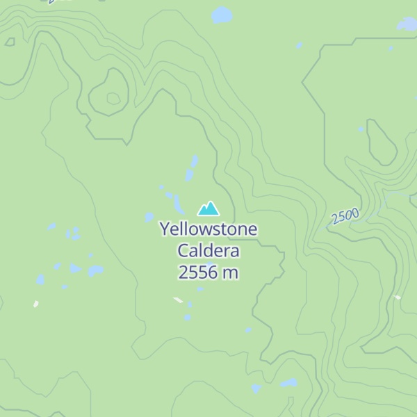 Map of Yellowstone Caldera