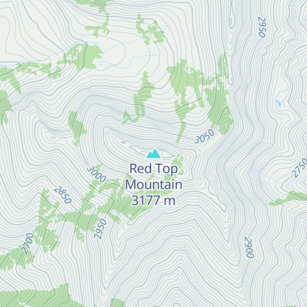 Map of Red Top Mountain