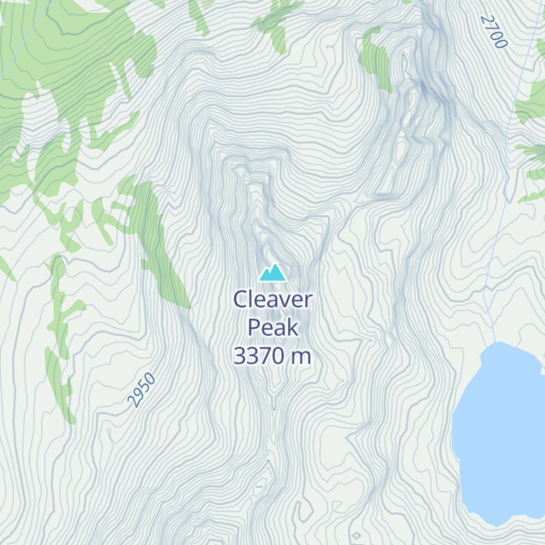Map of Cleaver Peak