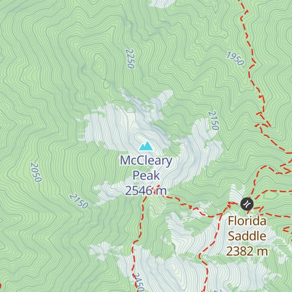 Map of McCleary Peak
