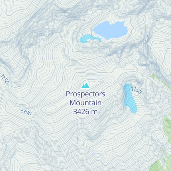 Map of Prospectors Mountain