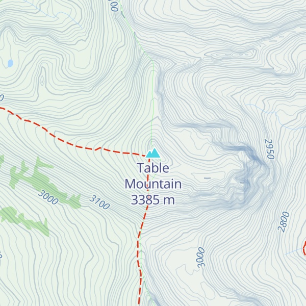 Map of Table Mountain