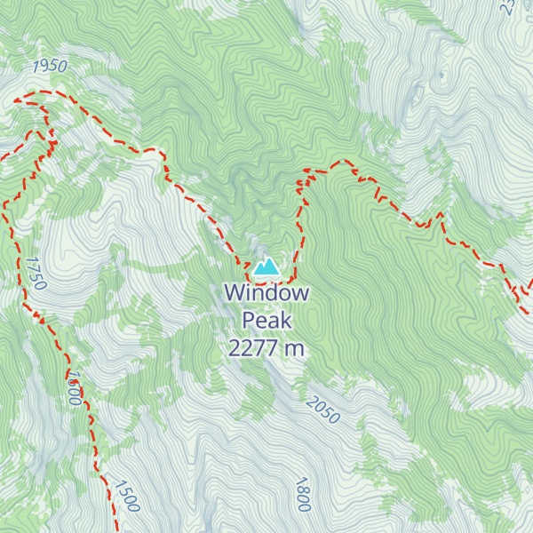 Map of Window Peak