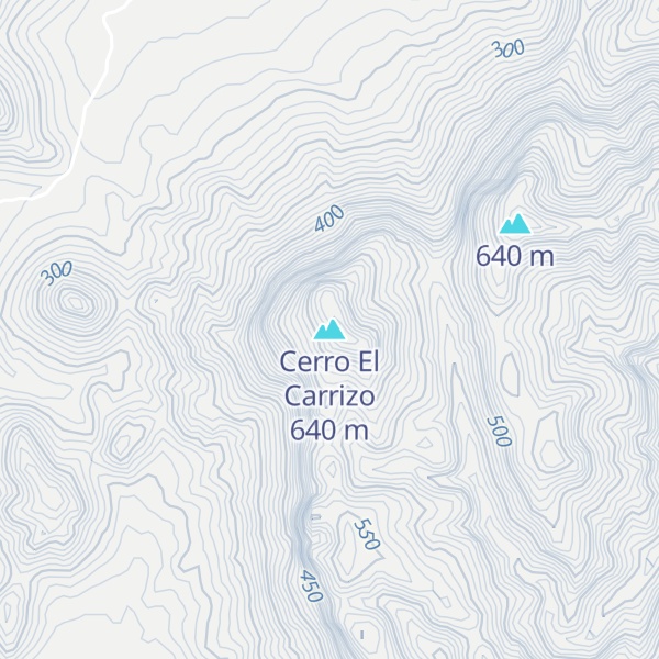 Map of Cerro El Carrizo
