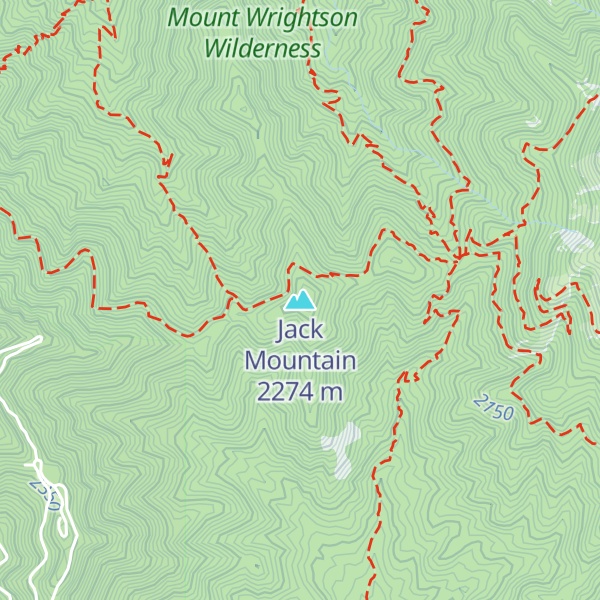 Map of Jack Mountain