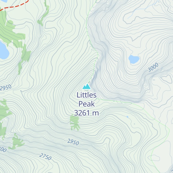 Map of Littles Peak