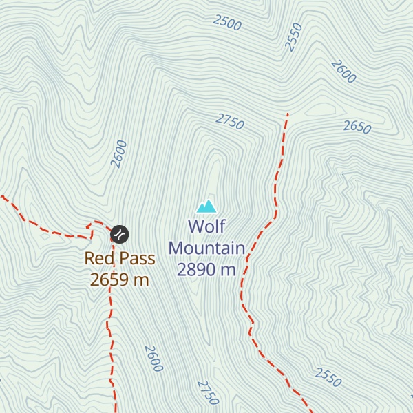 Map of Wolf Mountain
