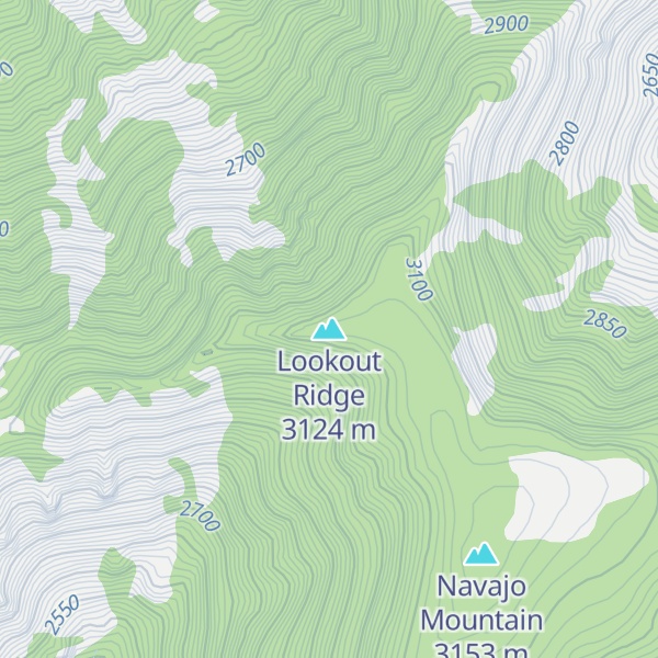 Map of Lookout Ridge