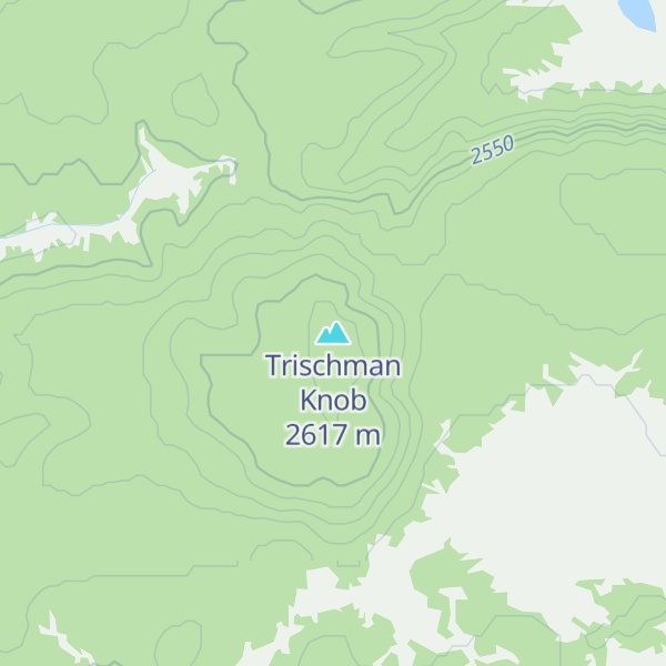 Map of Trischman Knob
