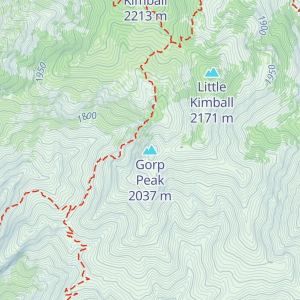Map of Gorp Peak