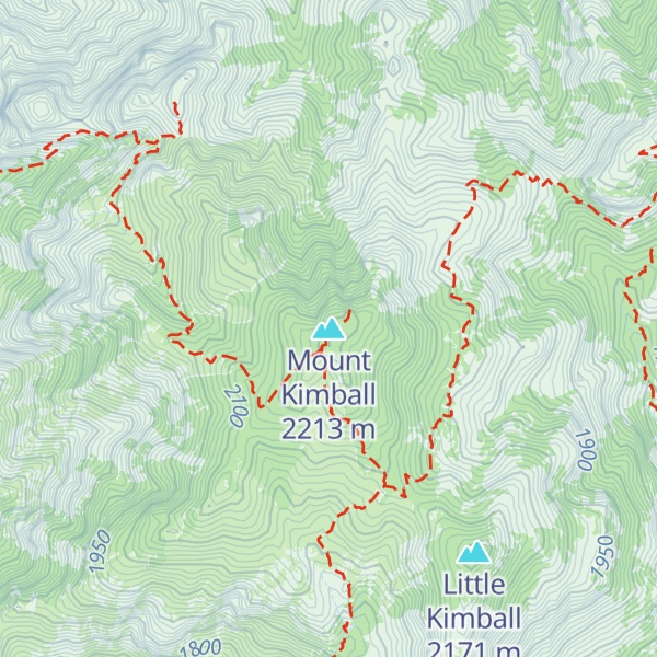 Map of Mount Kimball