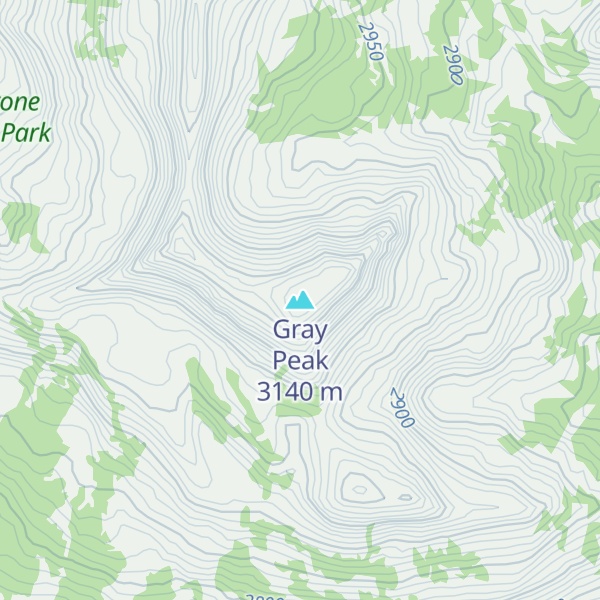 Map of Gray Peak