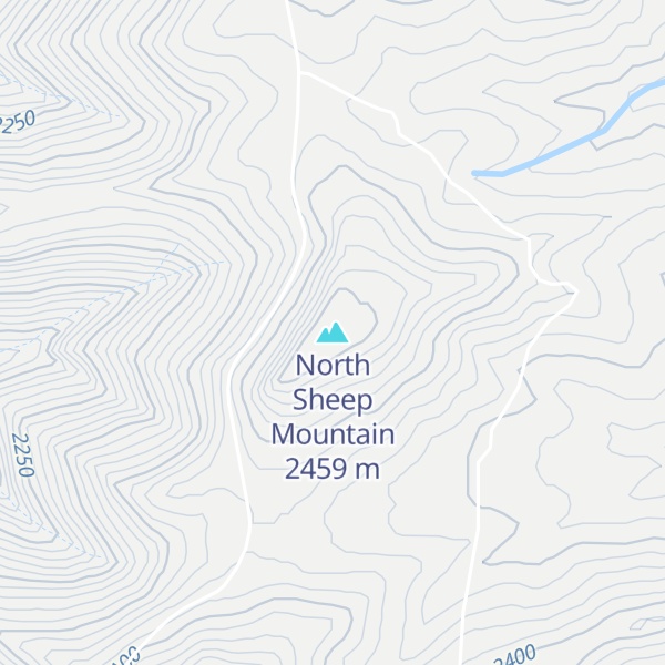 Map of North Sheep Mountain