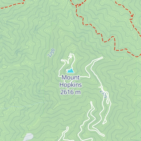 Map of Mount Hopkins
