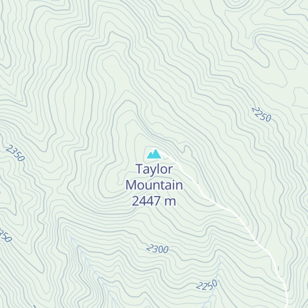 Map of Taylor Mountain