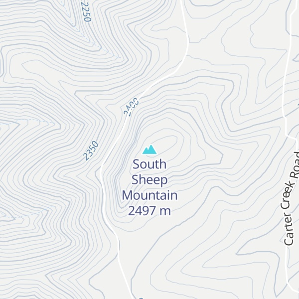 Map of South Sheep Mountain