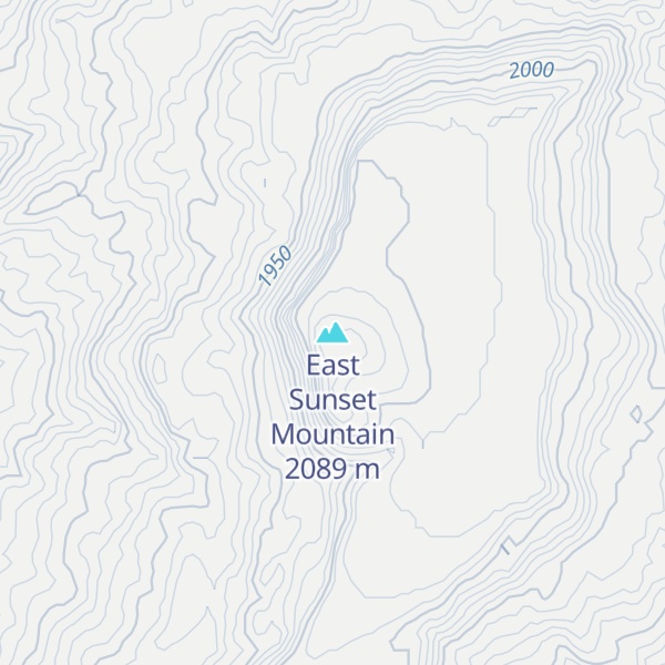 Map of East Sunset Mountain