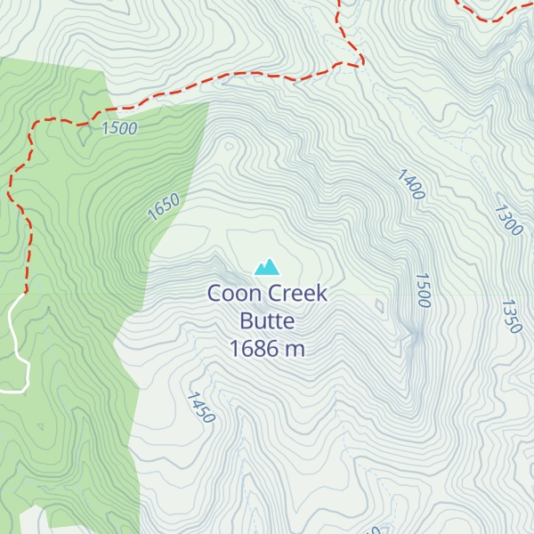 Map of Coon Creek Butte