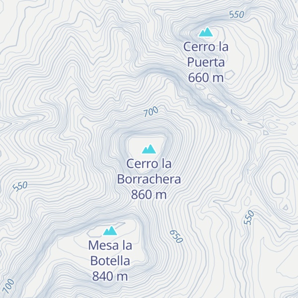 Map of Cerro la Borrachera