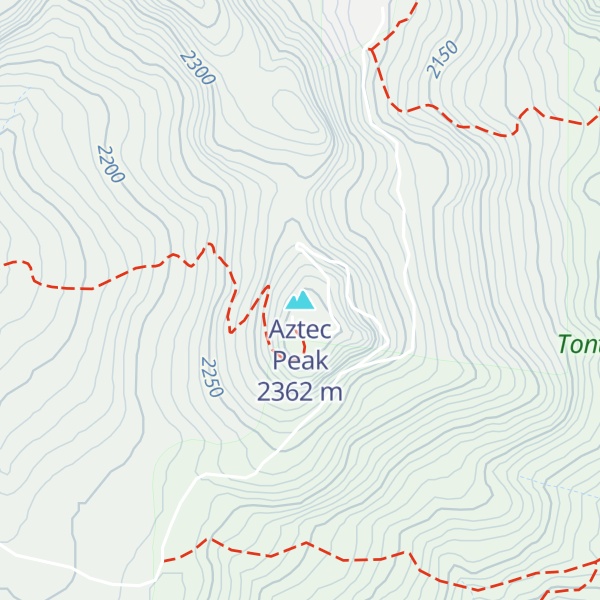 Map of Aztec Peak