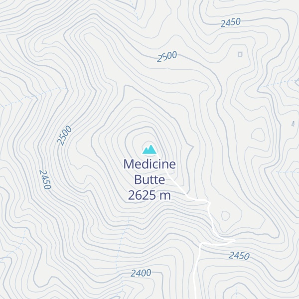 Map of Medicine Butte