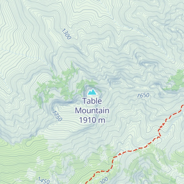 Map of Table Mountain
