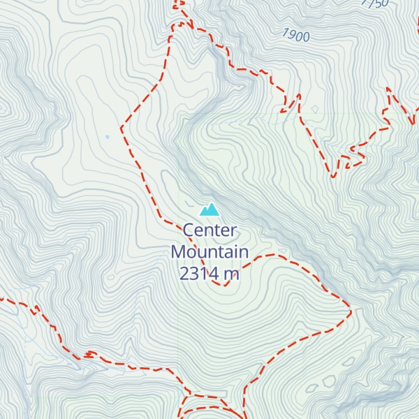 Map of Center Mountain