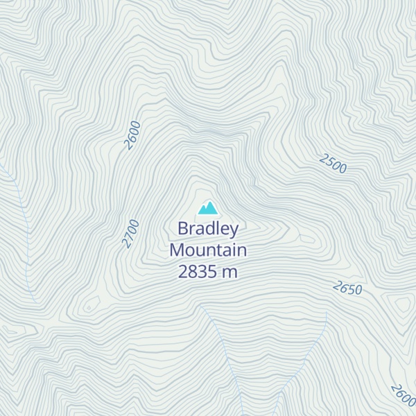 Map of Bradley Mountain