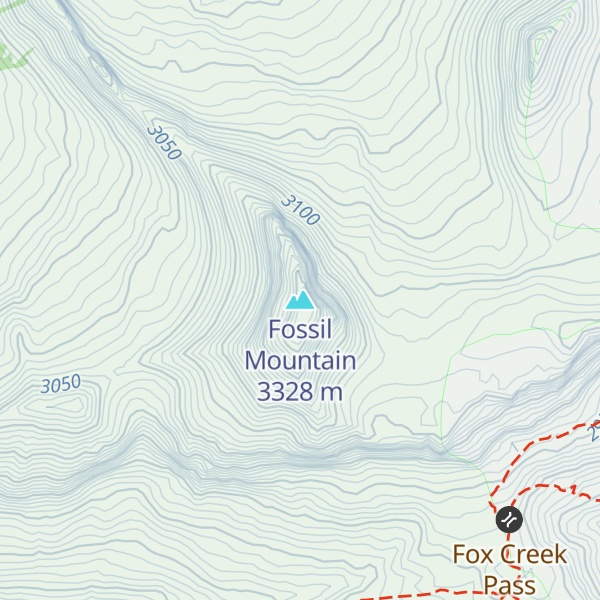 Map of Fossil Mountain