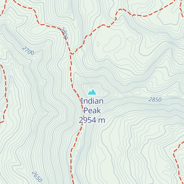 Map of Indian Peak