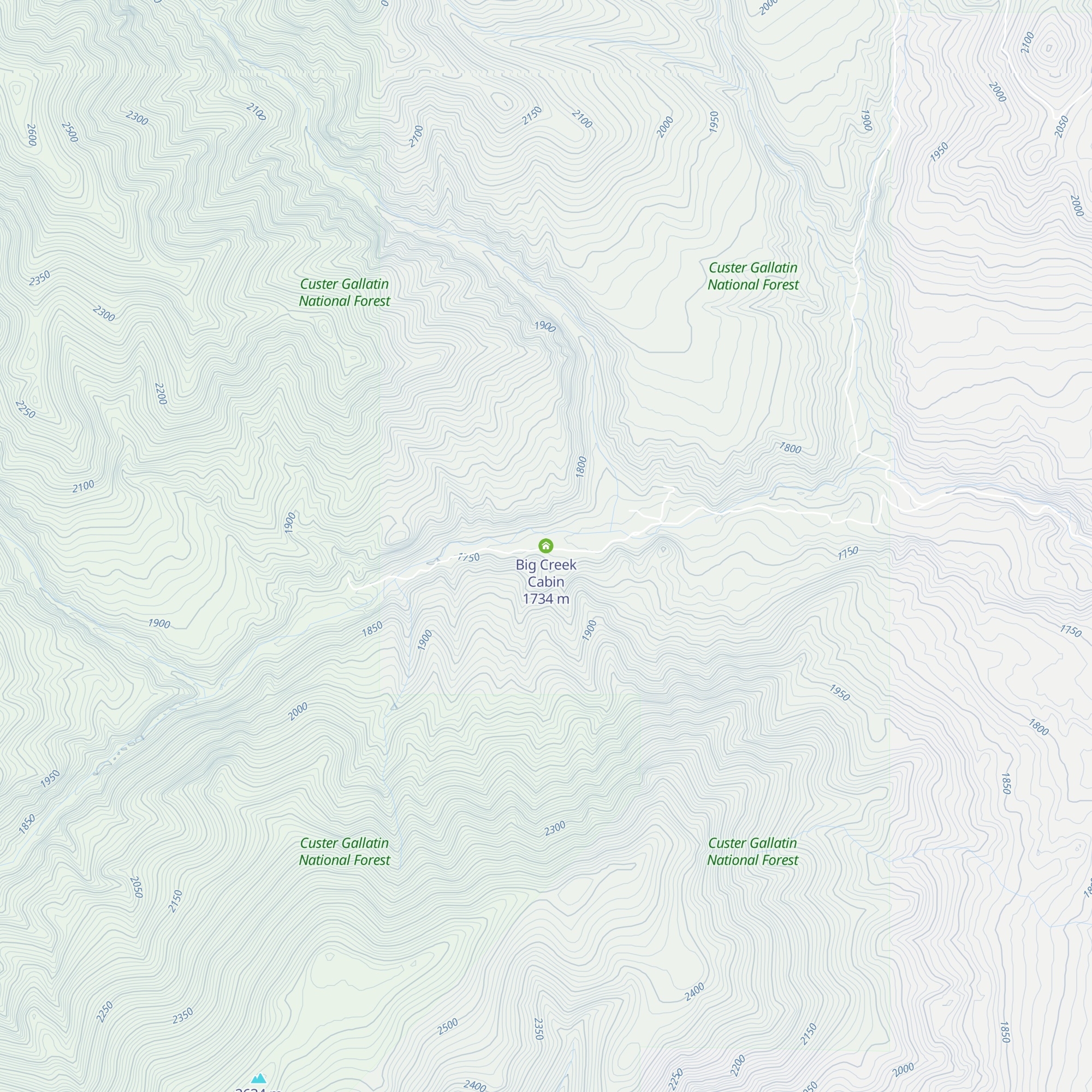 Big Creek Cabin map