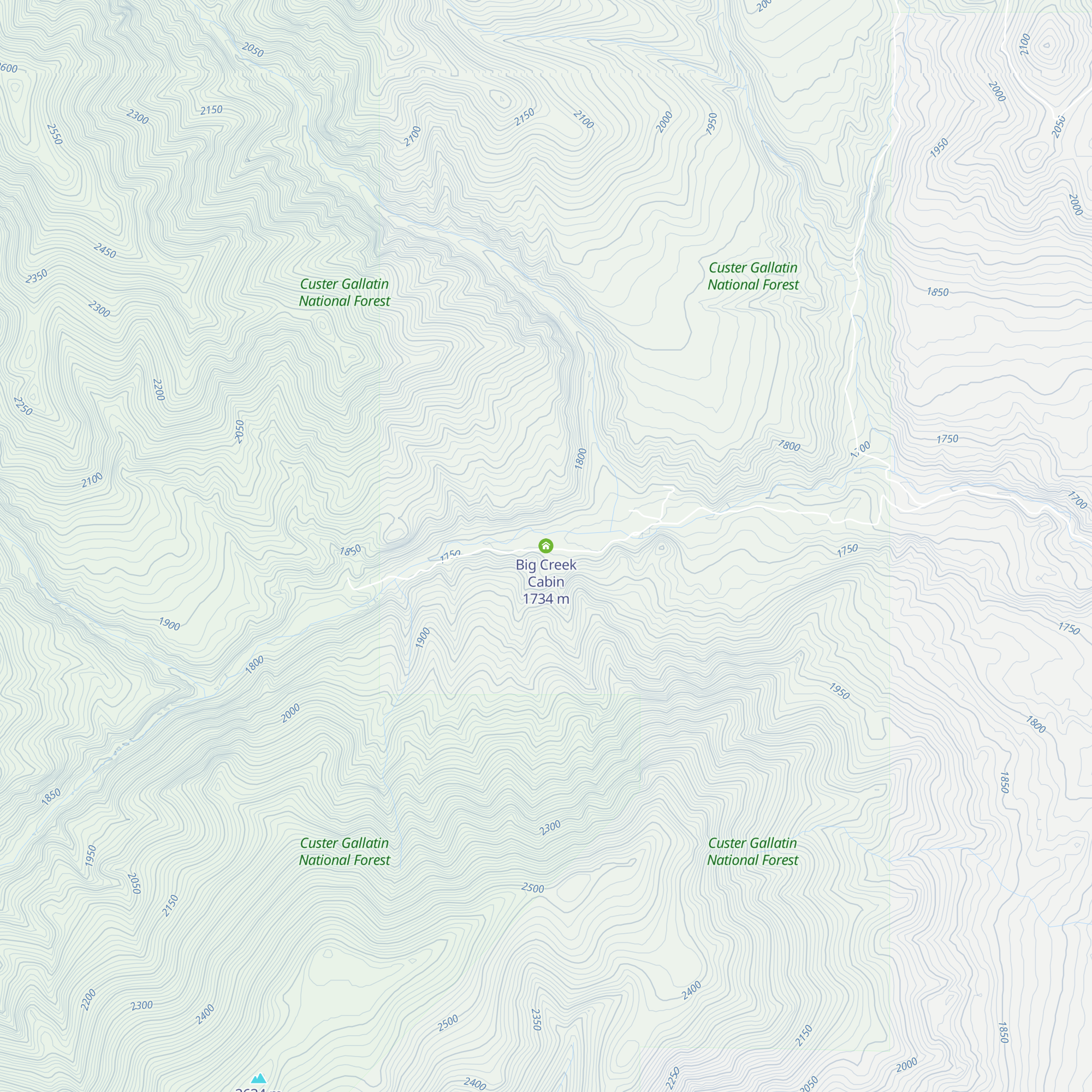 Big Creek Cabin map