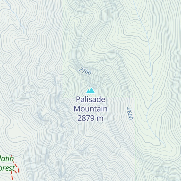Map of Palisade Mountain