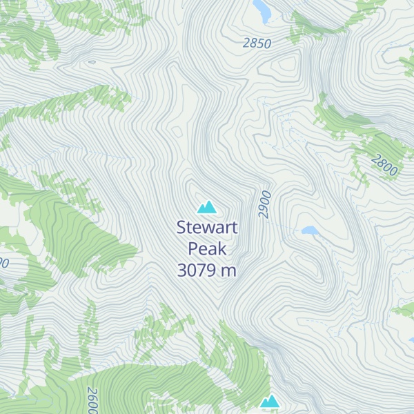 Map of Stewart Peak