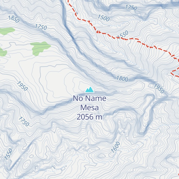 Map of No Name Mesa