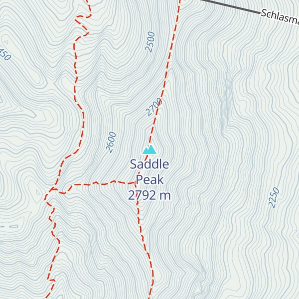 Map of Saddle Peak
