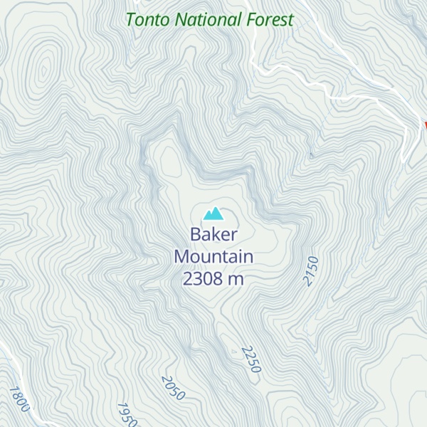 Map of Baker Mountain
