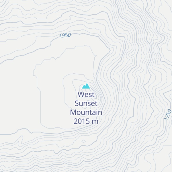 Map of West Sunset Mountain