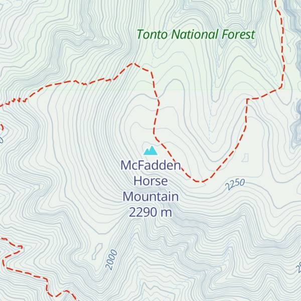 Map of McFadden Horse Mountain