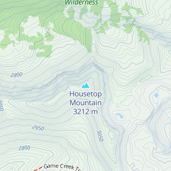 Map of Housetop Mountain