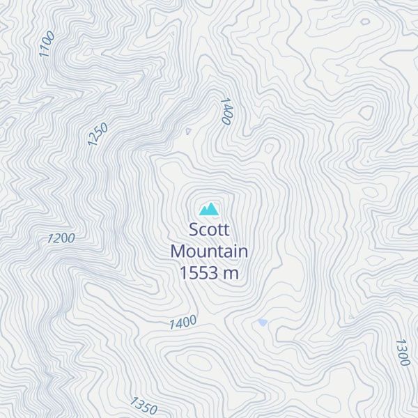 Map of Scott Mountain