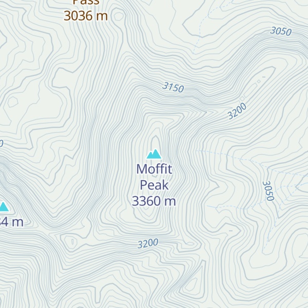 Map of Moffit Peak