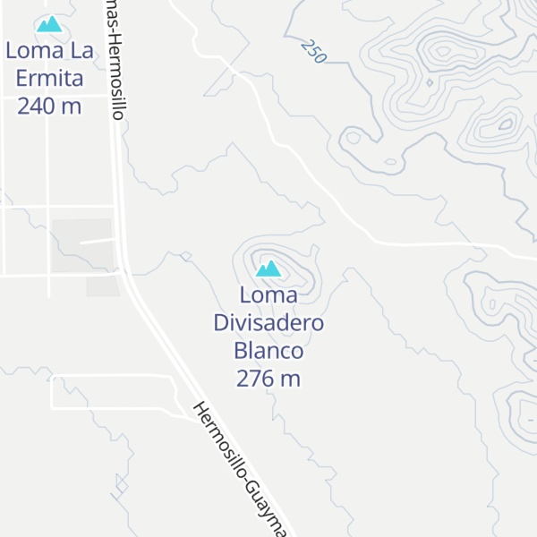 Map of Loma Divisadero Blanco