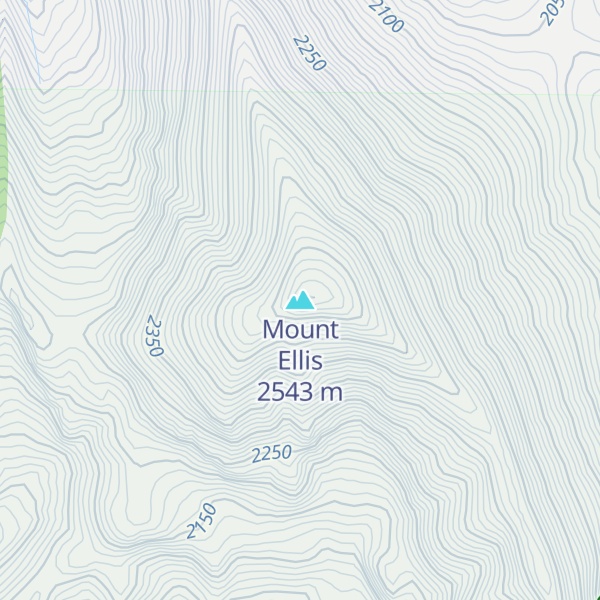 Map of Mount Ellis