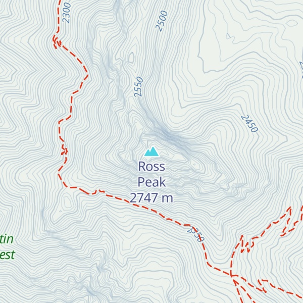Map of Ross Peak