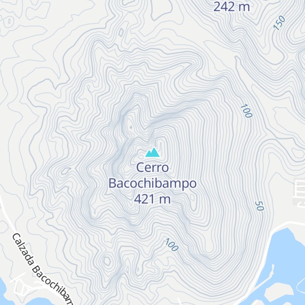 Map of Cerro Bacochibampo