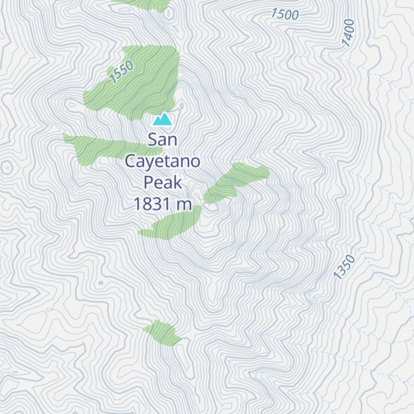 Map of San Cayetano Mountains