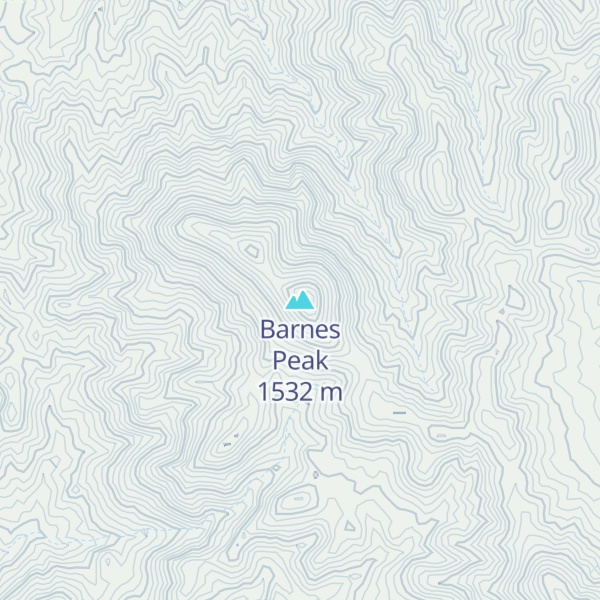 Map of Barnes Peak
