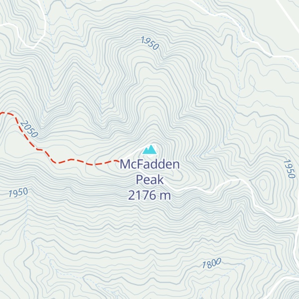 Map of McFadden Peak