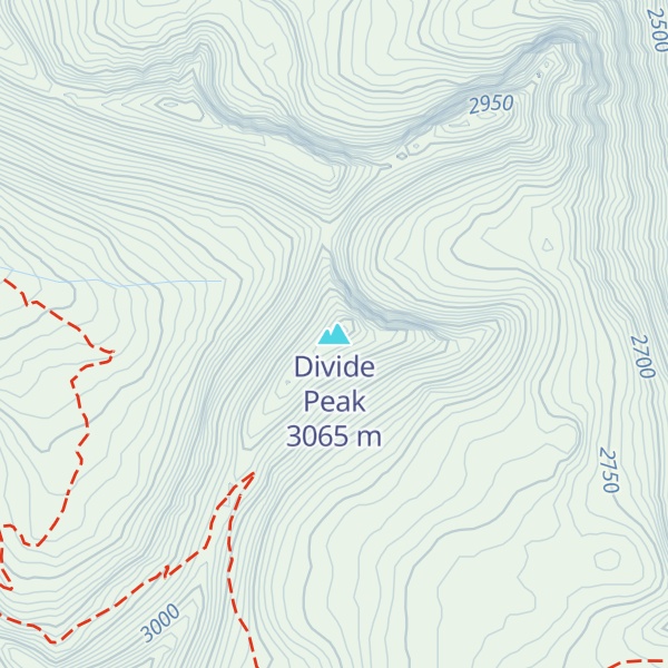 Map of Divide Peak